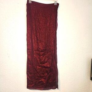Sparkling Red Large Sheer‎ Scarf
